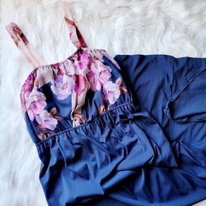 Vintage 70s Floral Maxi Dress Made in USA by Union Workers